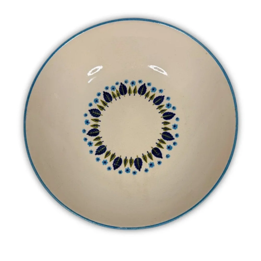Marcrest Swiss Alpine 1950 Vintage MCM Retro USA Floral‎ Pasta Serving Bowl 10